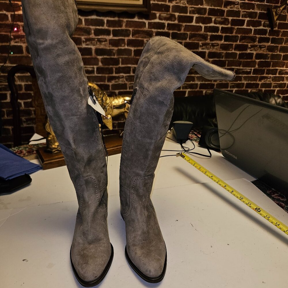 Angela Falconi Italian Suede Over-the-Knee Boots